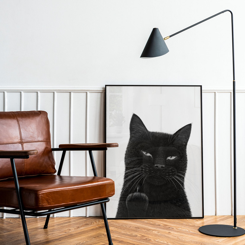 Poster Chat noir effronté - Korenkova