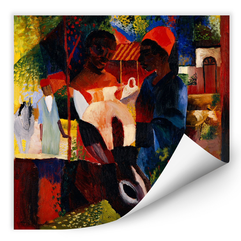 Wallprint Macke - Markt in Tunis