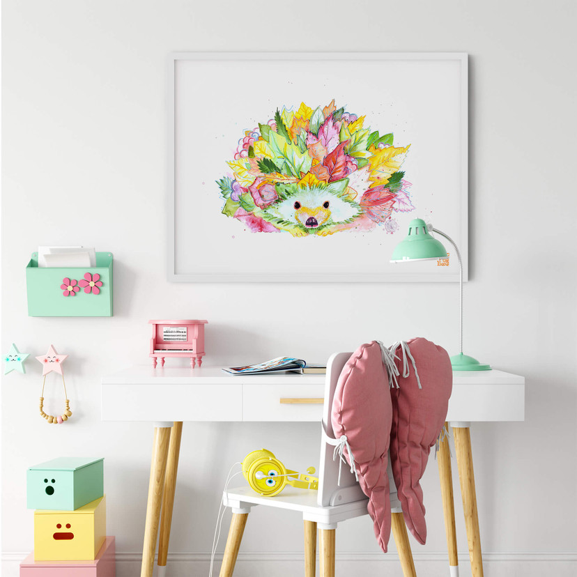 Plakat Buttafly - Kolorowy jeż