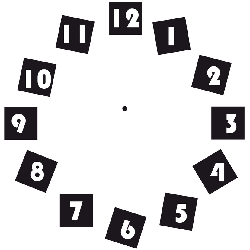 Sticker mural - Horloge Digits