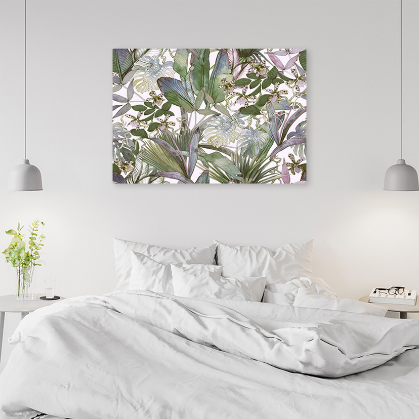 Canvasbillede, Tropiske monstera-blade