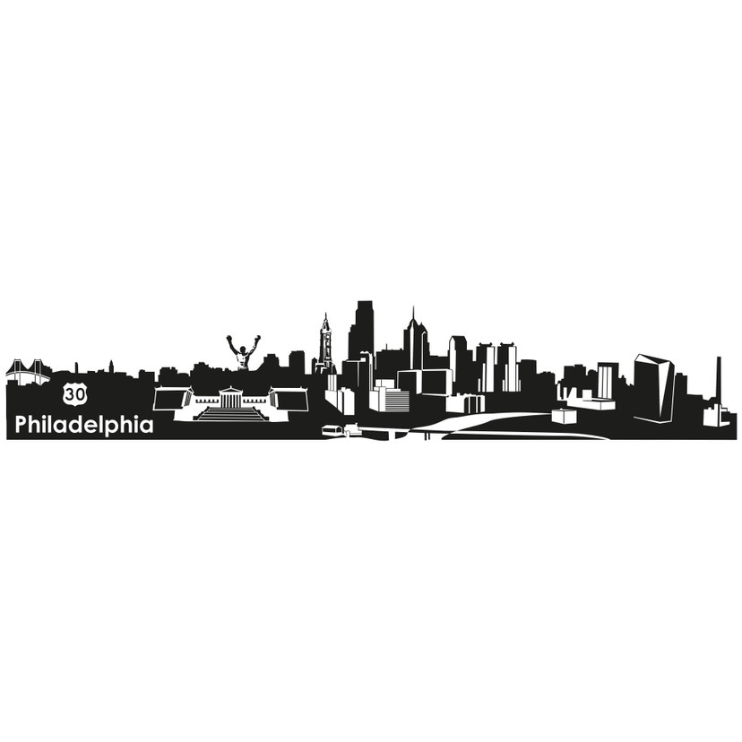 Wallsticker Philadelphia Skyline