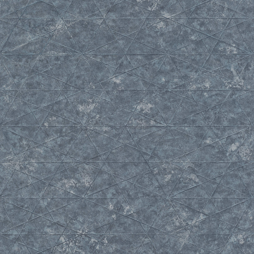 Papier peint intissé Rasch, papier peint à motifs Composition bleu pétrole