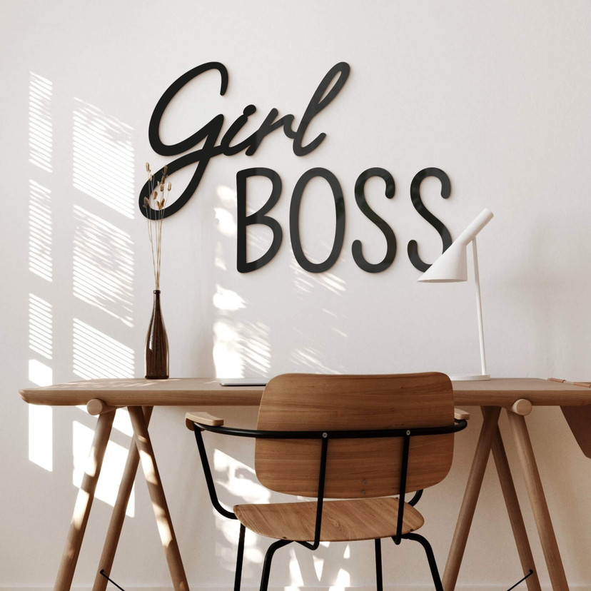 napis 3D Girl Boss - dekoracja akrylowa