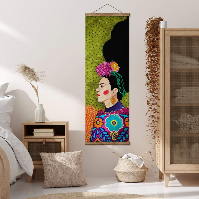 Stoffbild Hülya - Frida im Portrait - Panorama