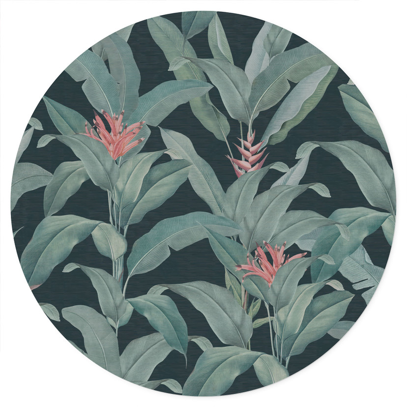 Wallsticker Urban Jungle Tropical Leaves Green - Bloomery Decor - Rund