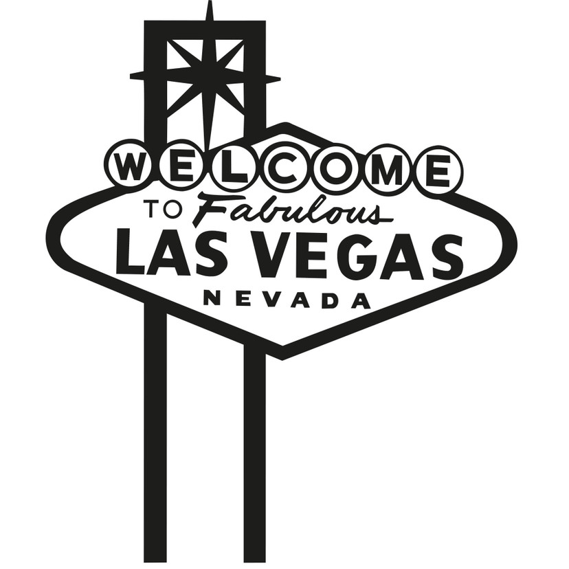 Wallsticker Vegas Skilt