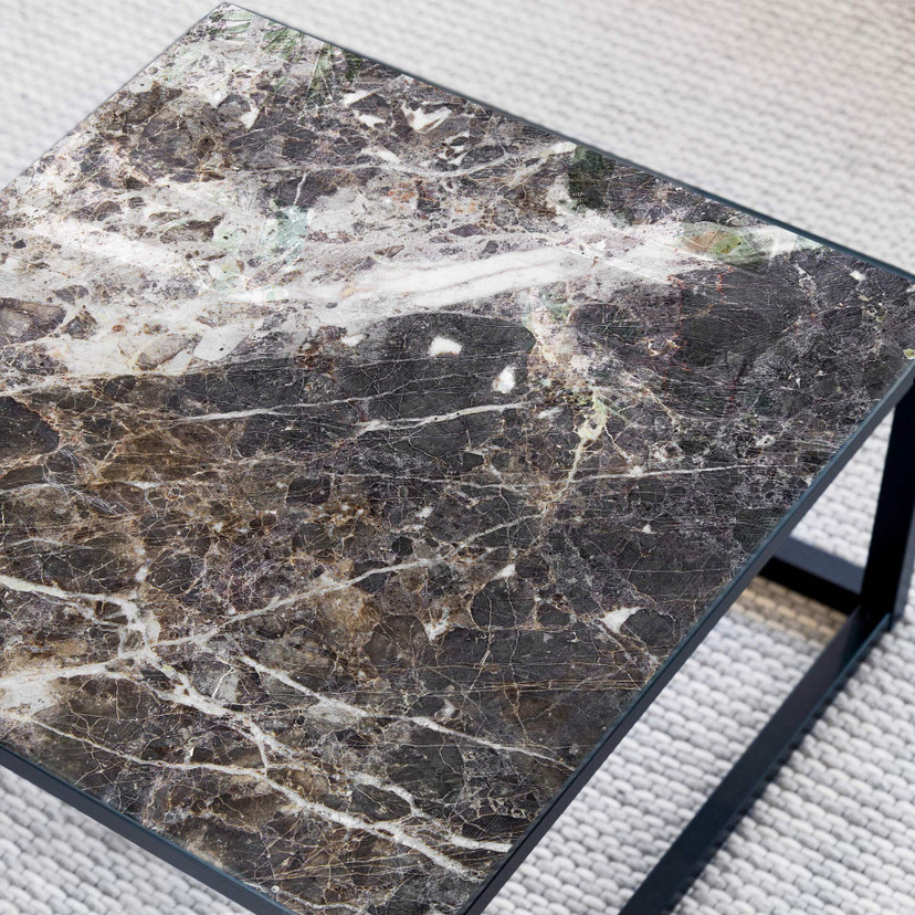 Plateau de table en verre - Marbre 08 - Carré - 60x60 cm