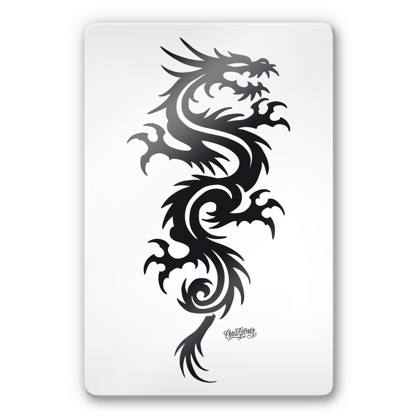 Tableau en verre - Miami Ink - Dragon chinois