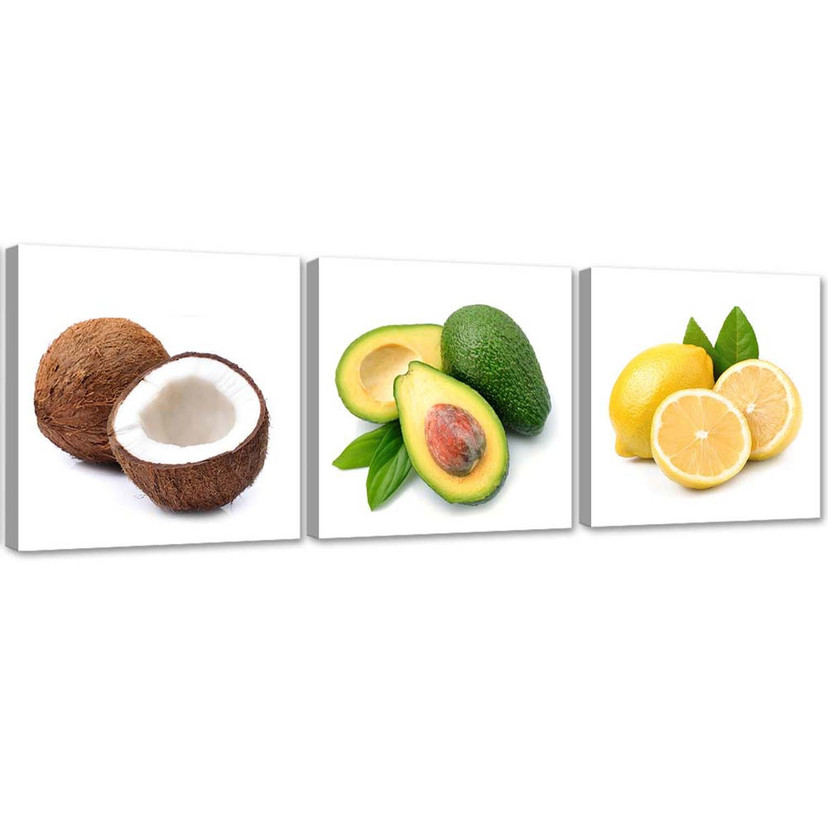 3 stykke lærredstryk, Naturfrugter
