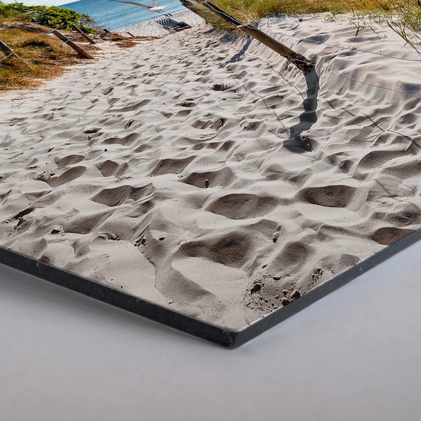 Hexagon Dibond - Way to the Beach