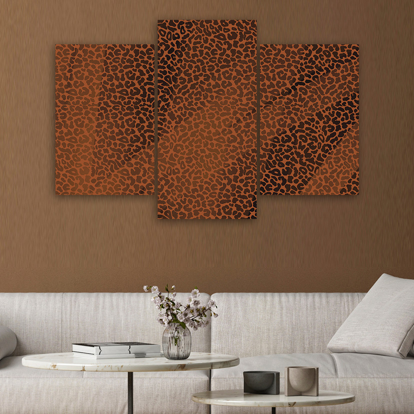 3 stykke lærredsprint, Leopard Leopard Pels Patches Mønster
