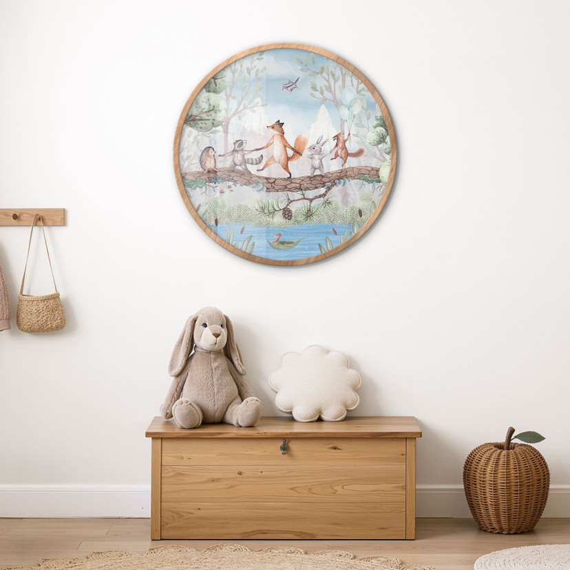 Poster Excursion Animale dans la Nature - Oliver Robins - Rond