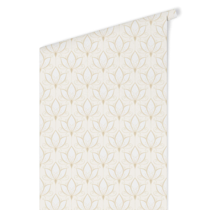 Tapet med mønster Art Deco blomster