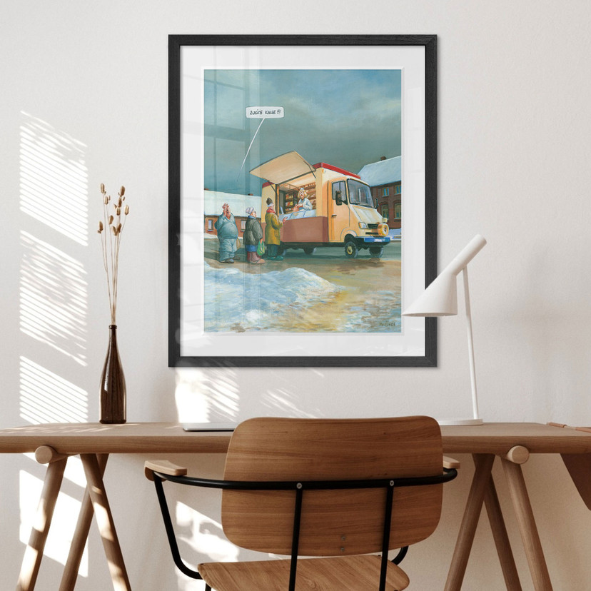 Kunstplakat med passepartout Marunde - Service (2014)