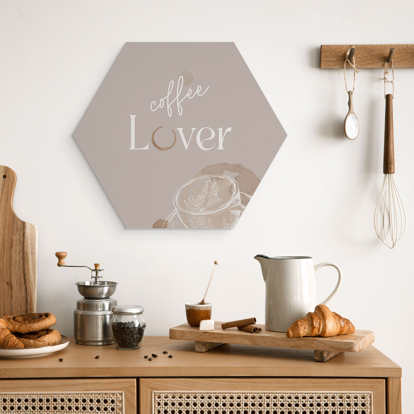 Hexagon Dibond Coffee Lover