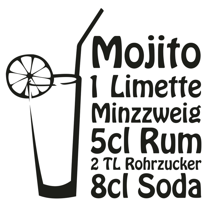 Wandtattoo Mojito