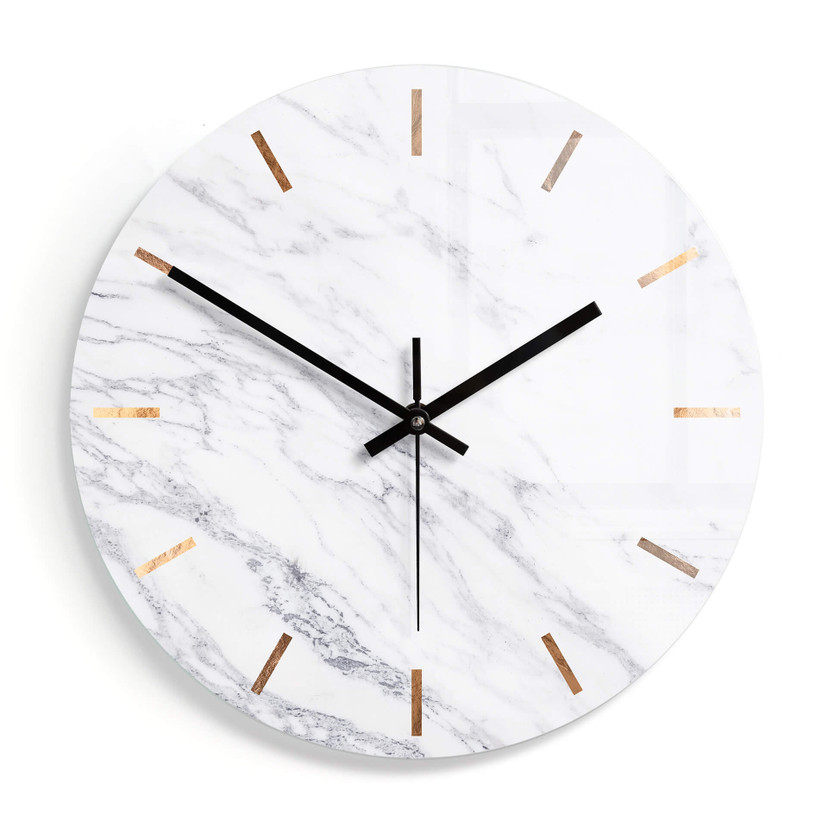 Horloge murale en verre - Marbre 04