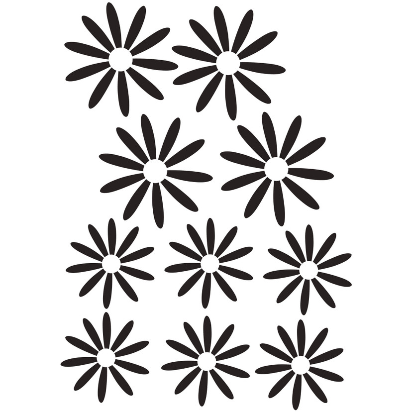 Wallsticker Blomster sæt 15
