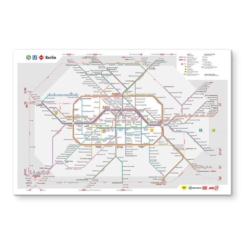 Akrylbillede BVG Berlin - Netværkskort Berlin