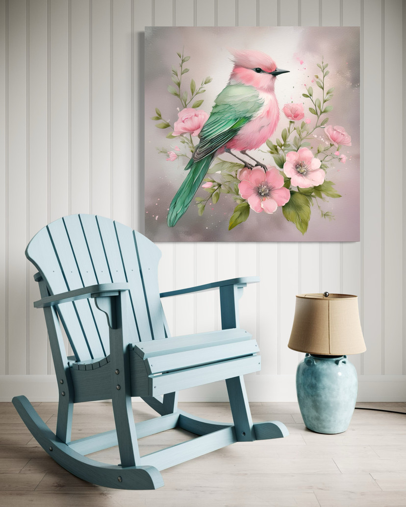 Leinwandbild Tiere Shabby Chic Vogel