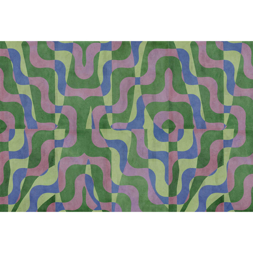 Papier peint abstrait vagues dans des tons pastel - papier peint intissé créatif