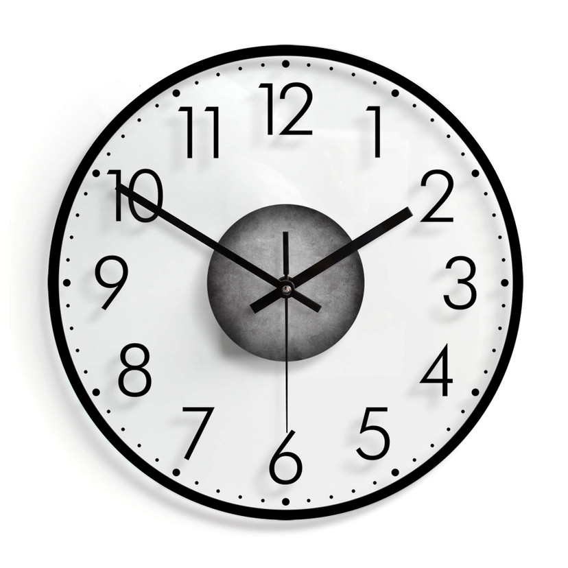 Horloge murale en verre - Moderne avec minutes