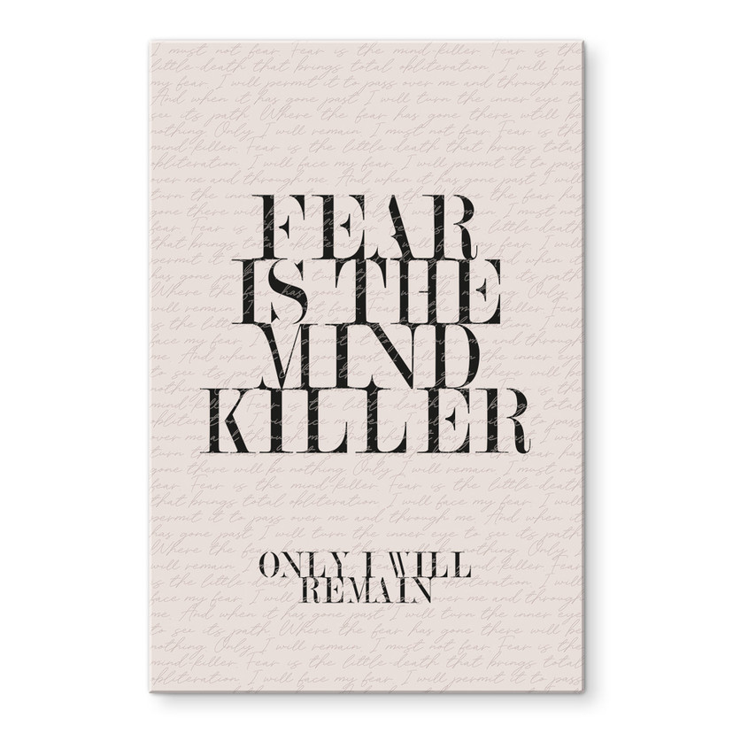 Akrylbillede Filmcitat fra Dune - Fear is the Mind-Killer
