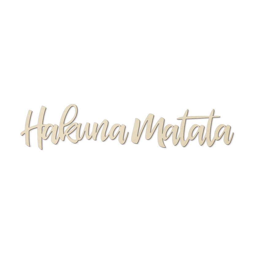 Drewniane litery topola Hakuna Matata (2 sztuki)