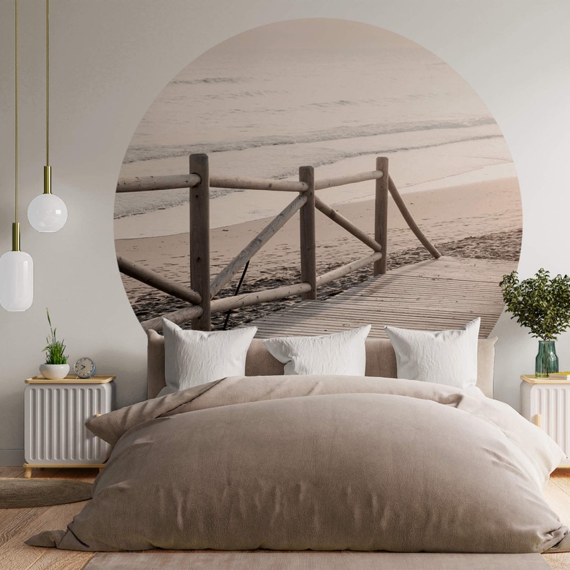1X Studio - Ścieżka na plażę - Fototapeta okrągła - tapeta flizelinowa/tapeta flizelinowa samoprzyle