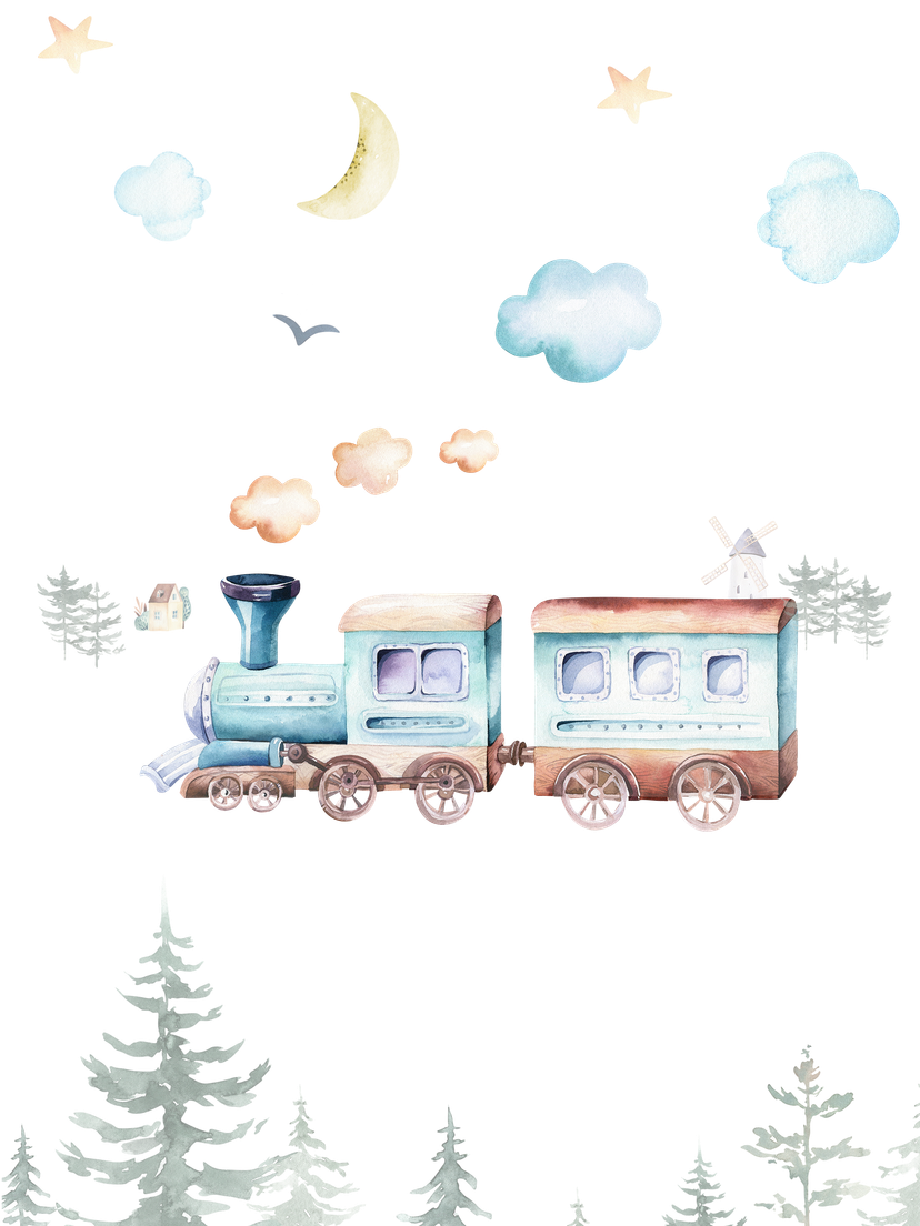 Poster Kvilis - Locomotive + Texte à personnaliser