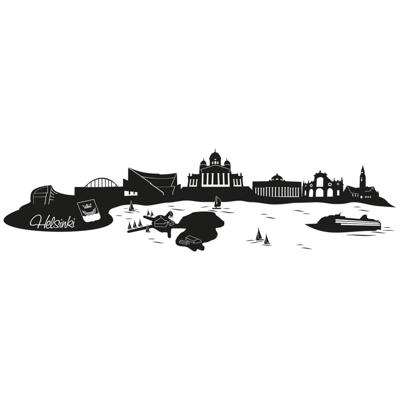 Wallsticker Helsinki Skyline
