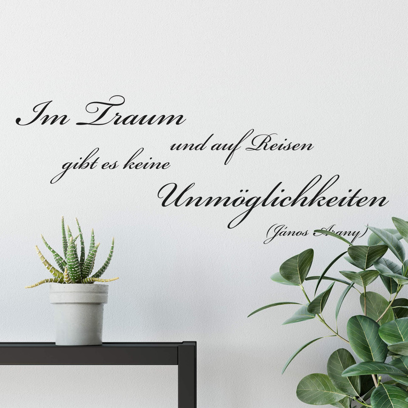 Wandtattoo Im Traum und auf Reisen...