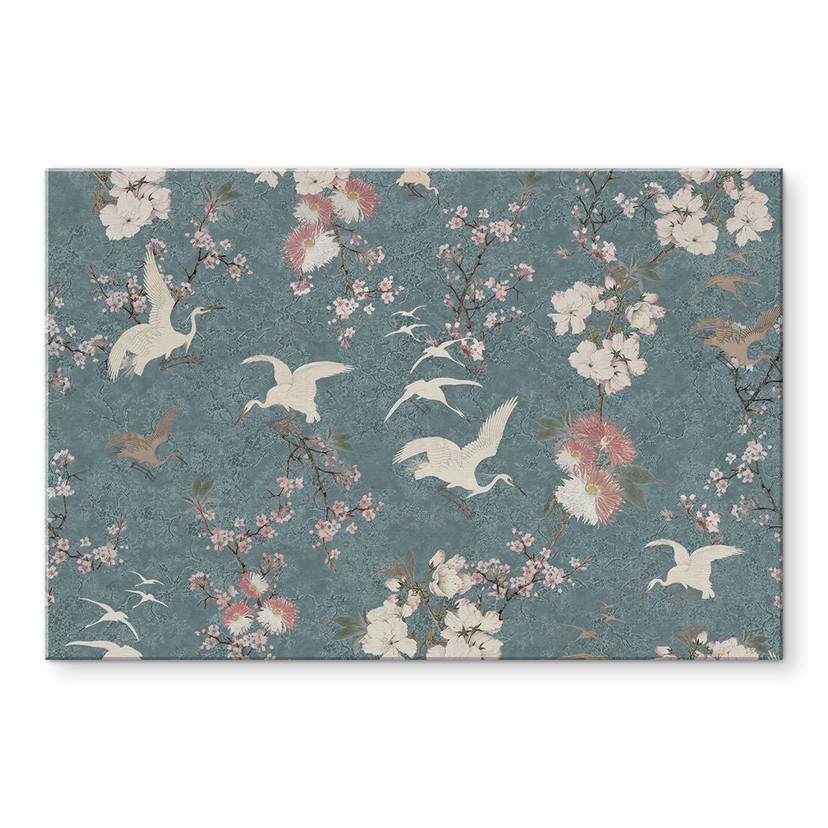 Stampe per pareti con fiori di ciliegio blu - Decorazioni floreali - Dibond alluminio