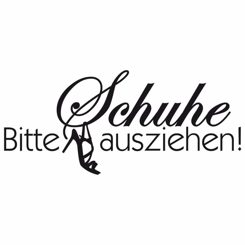 Wandtattoo Bitte Schuhe ausziehen 2