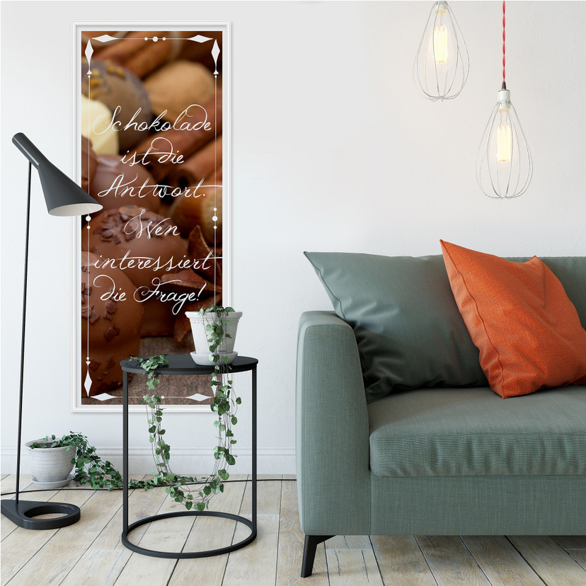 Wallprint W - Schokolade ist die Antwort… - Panorama