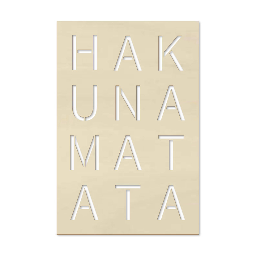 Obraz dekoracyjny z topoli - deska Hakuna Matata