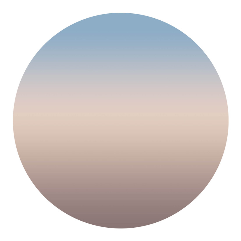 Muursticker Ombre Sunrise - rond