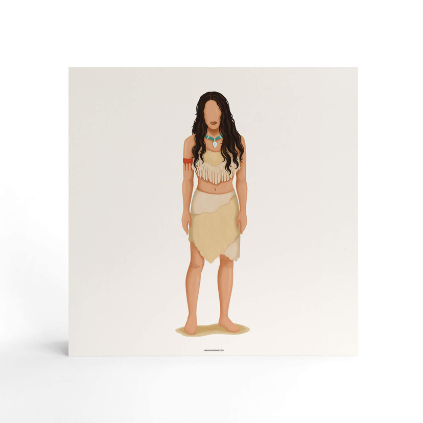Billede af træ til at sætte op - Tohmé - Pocahontas - 15x15 cm