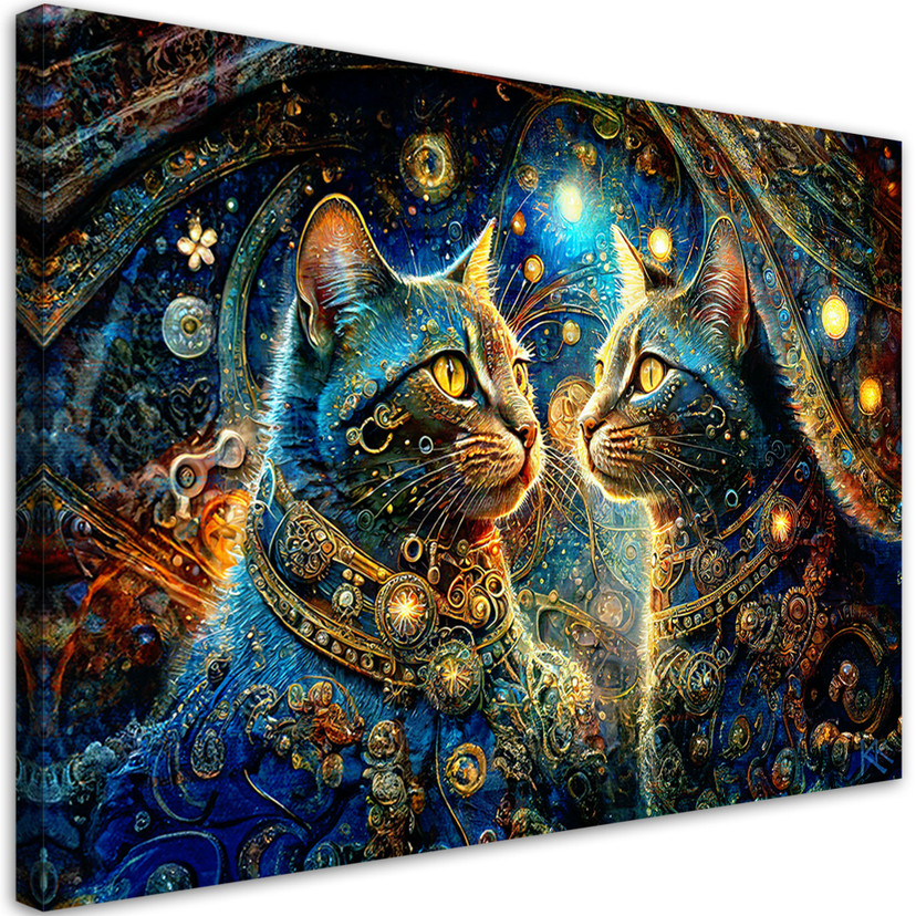 Canvasbillede, Abstrakte kattedyr