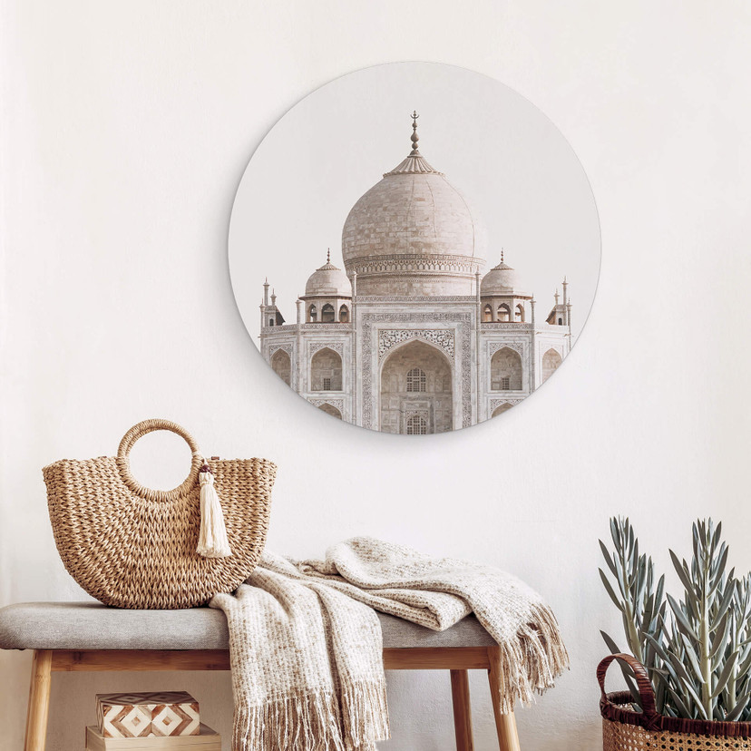 Tableau sur alu-Dibond rond Annie - Taj Mahal
