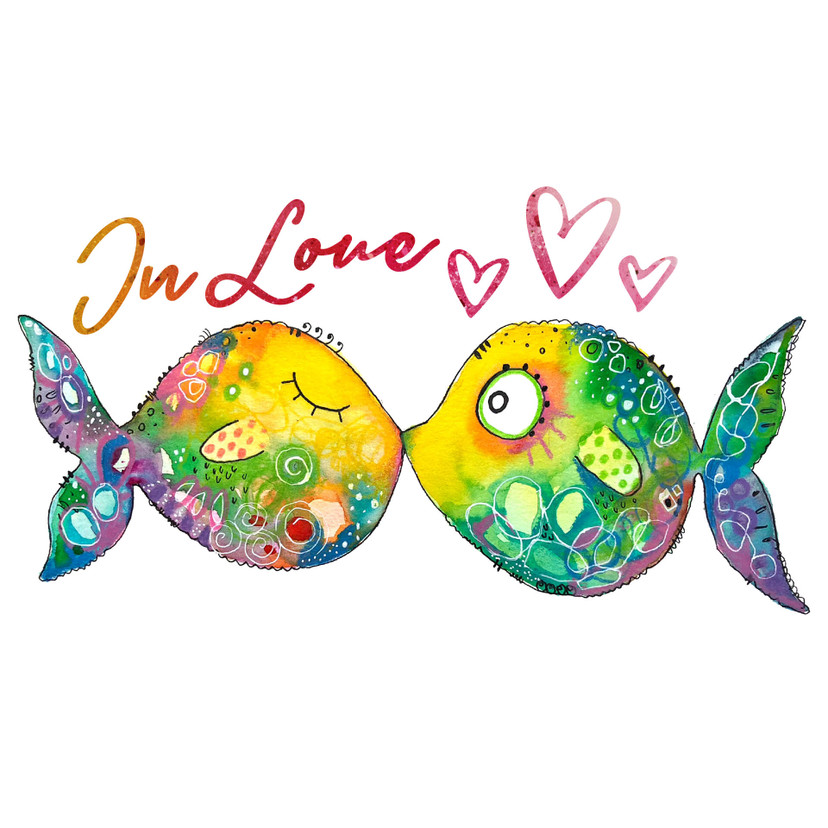 Wandtattoo Hagenmeyer - Verliebte Fische