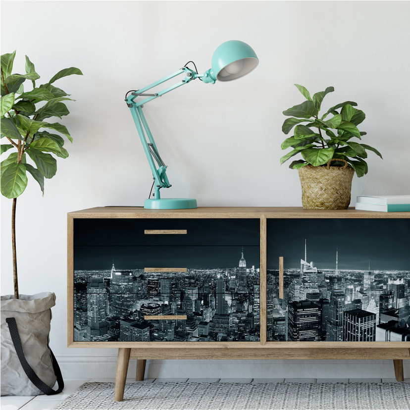 Zelfklevende Poster - New York at Night