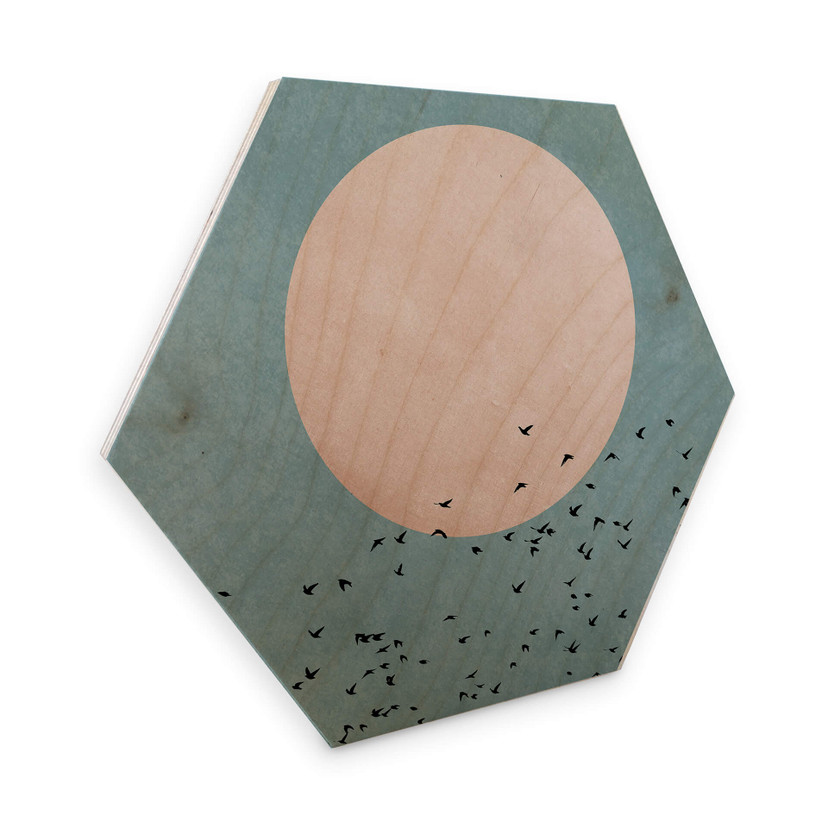 Hexagon hout - Kubistika - Moon