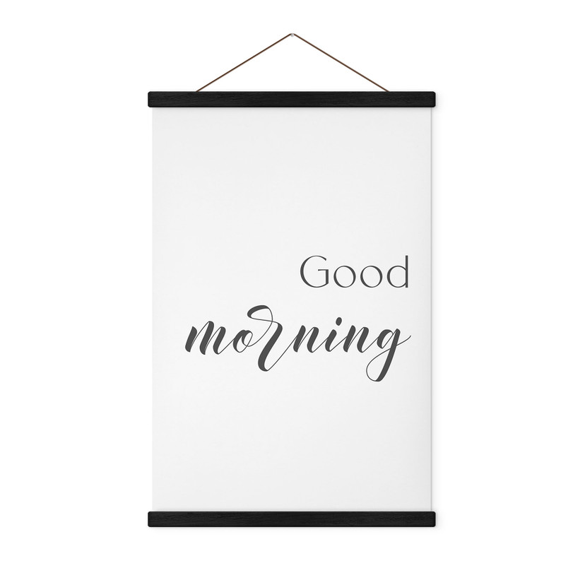 Stoffbild Spruch Good morning