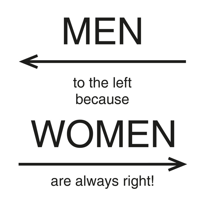 Wallsticker - WC - women are always right!