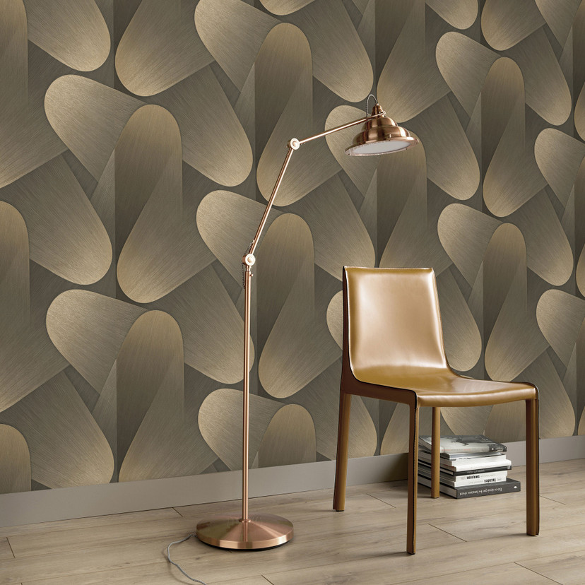 Grafisch behang Elysium goud