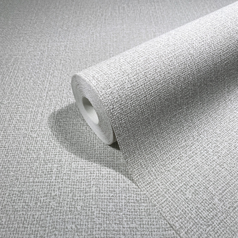 Non-woven Tapet Tekstil Ensfarvet Grå Tekstur