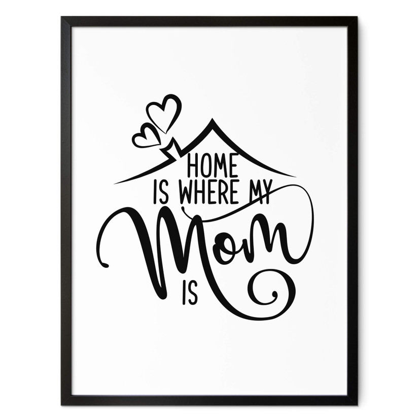 Plakat Dom jest tam, gdzie jest moja mama