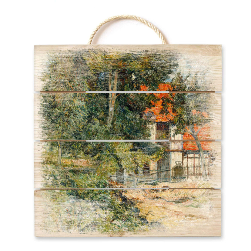 Cuadro de madera Gauguin - Granja en Normandia - 40x41,5 cm